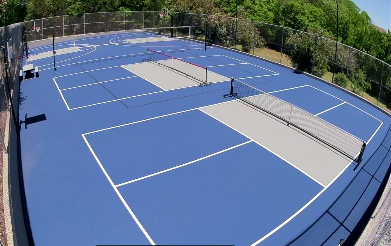 Blue Multipurpose Sports Court of clubhouse